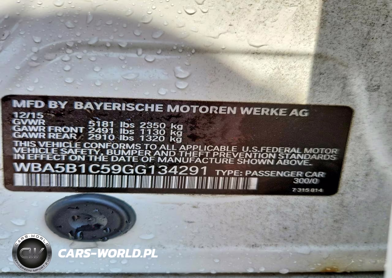2016 BMW 535 I VIN:WBA5B1C59GG134291 - 13