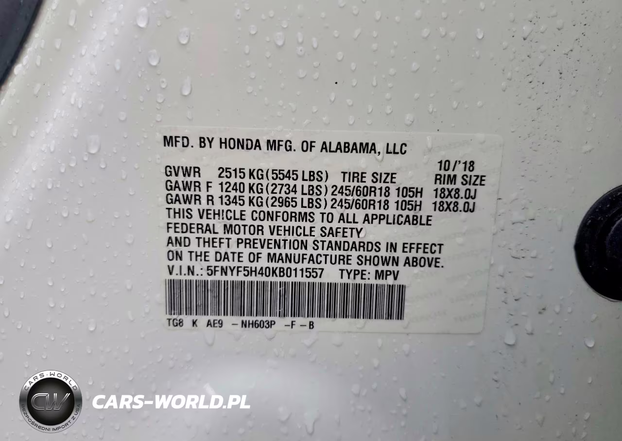 2019 Honda Pilot Exl VIN:5FNYF5H40KB011557 - 13