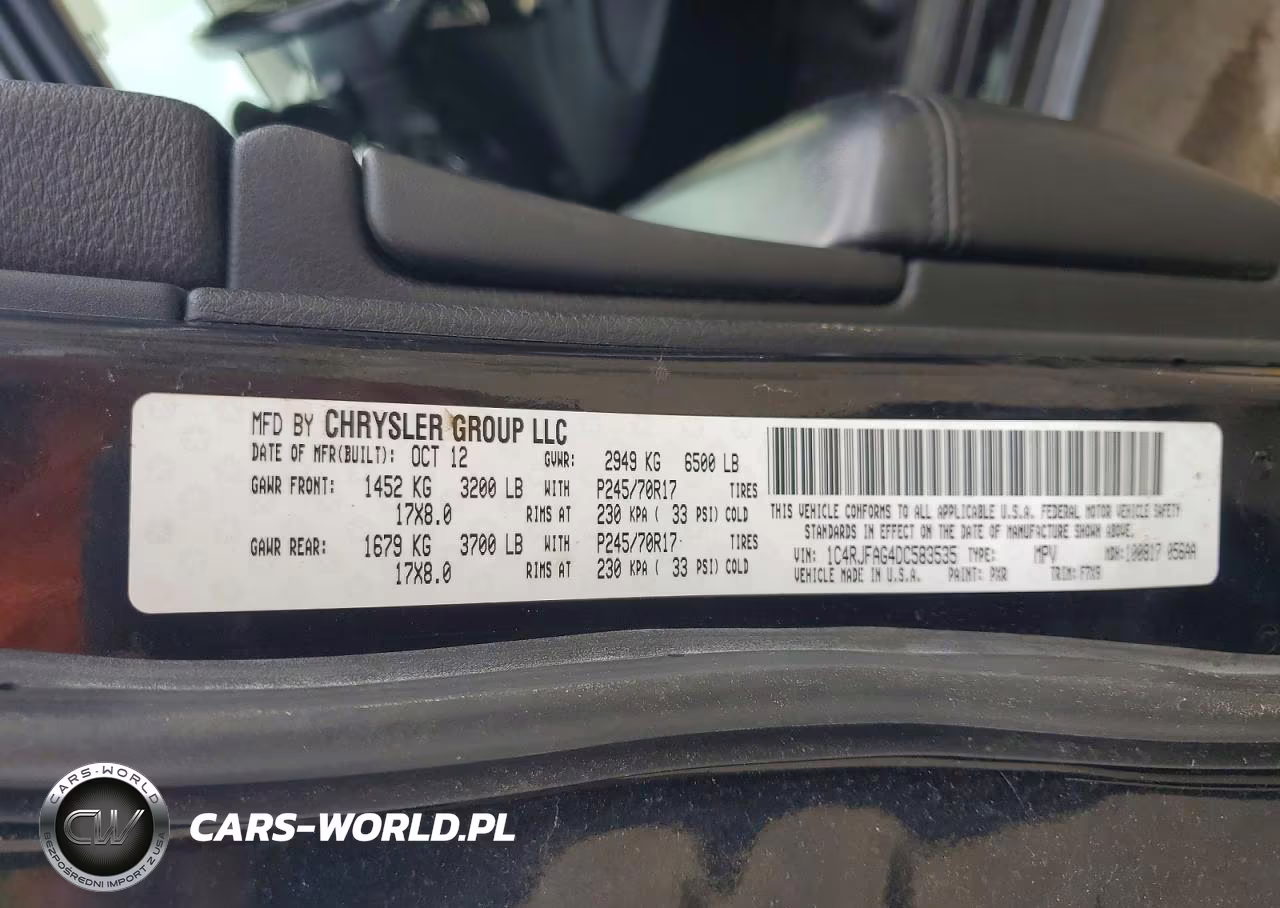 2013 Jeep Grand Cherokee Laredo VIN:1C4RJFAG4DC583535 - 12