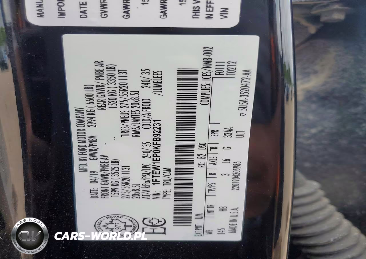 2019 Ford F150 Supercrew VIN:1FTEW1EP0KFB92231 - 12