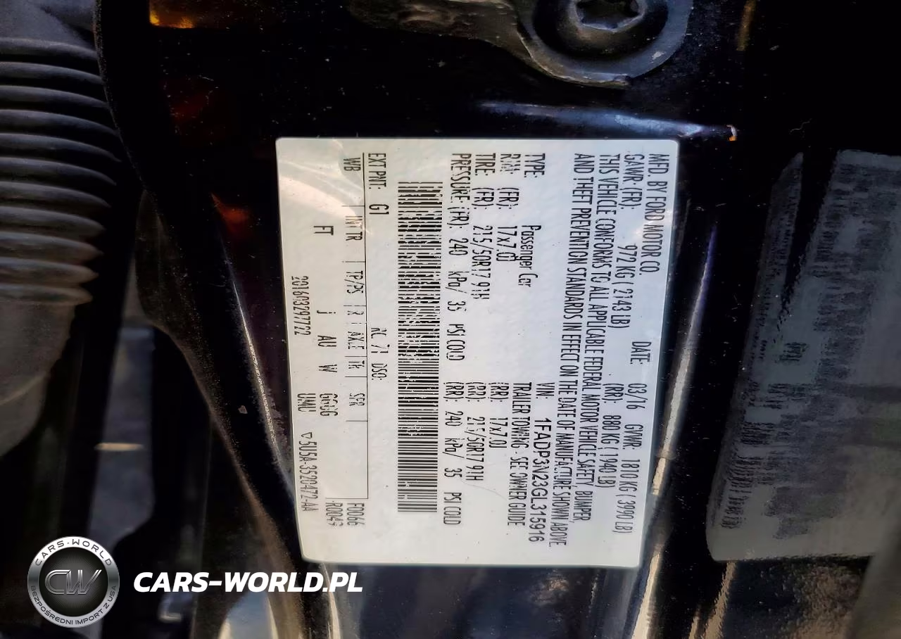 2016 Ford Focus Titanium VIN:1FADP3N23GL315916 - 12