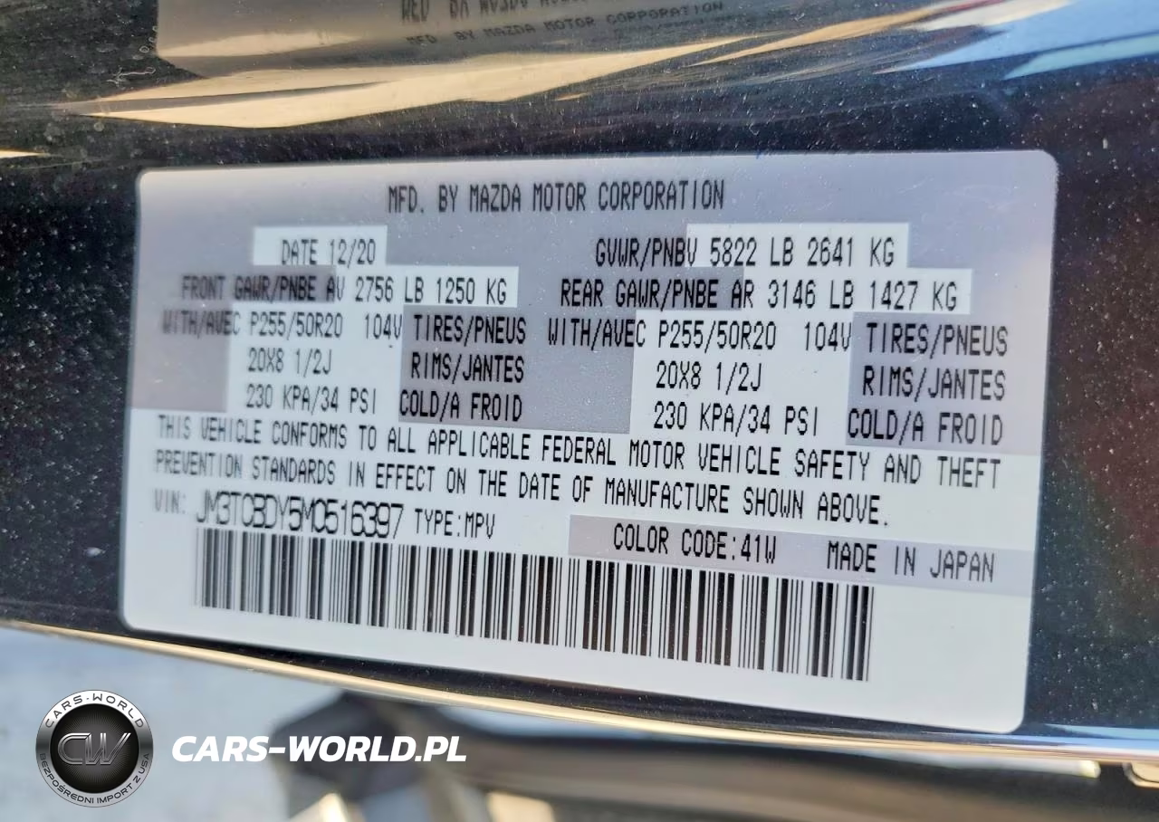 2021 Mazda Cx-9 Grand Touring VIN:JM3TCBDY5M0516397 - 13