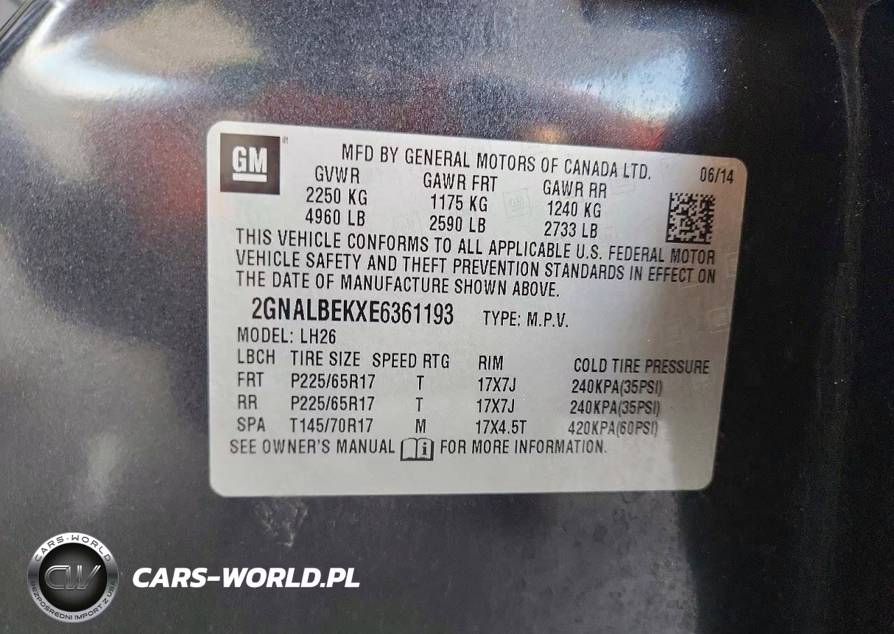 2014 Chevrolet Equinox Lt VIN:2GNALBEKXE6361193 - 13