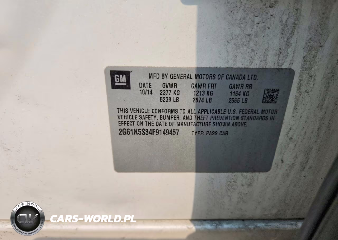 2015 Cadillac Xts Luxury Collection VIN:2G61N5S34F9149457 - 12