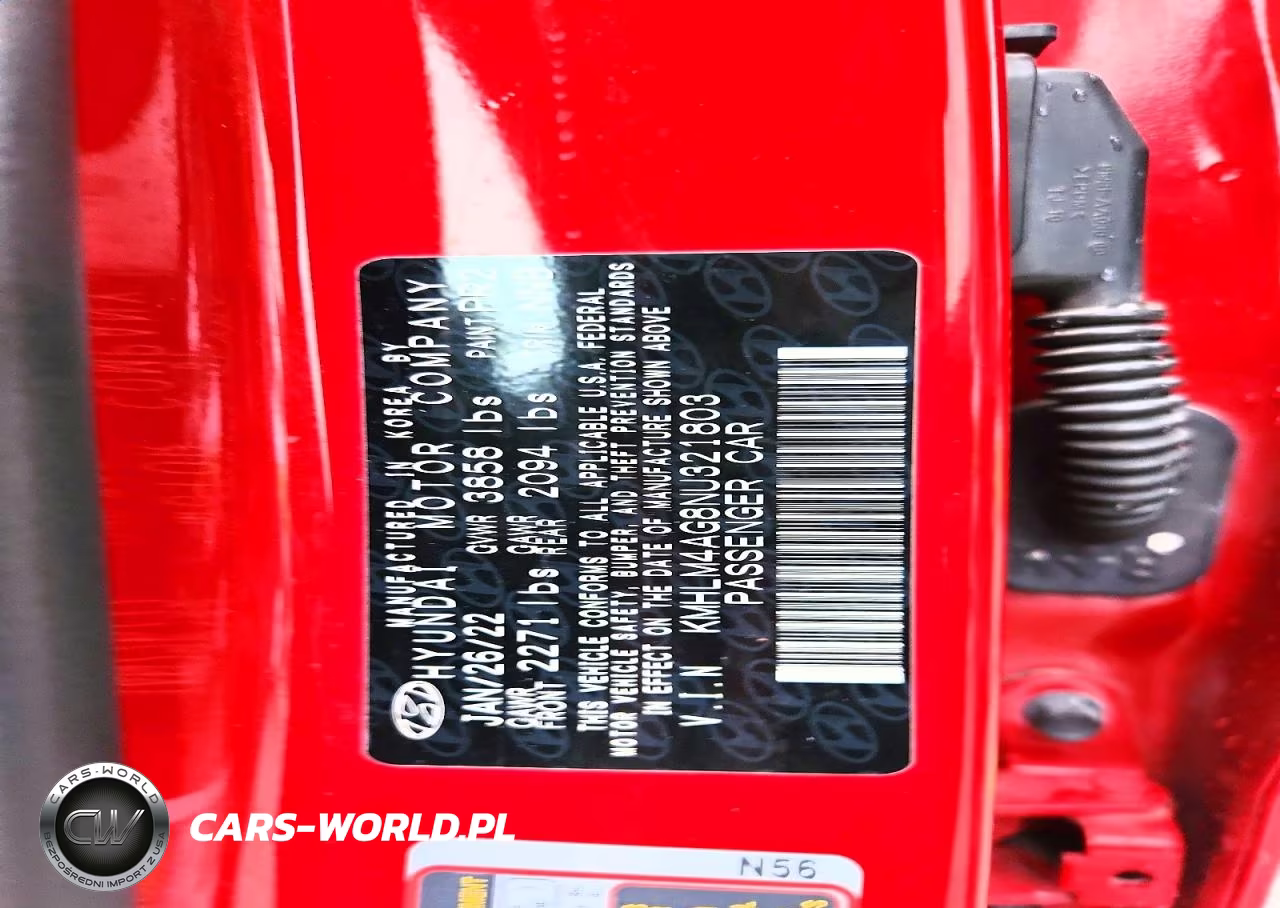2022 Hyundai Elantra Sel VIN:KMHLM4AG8NU321803 - 12