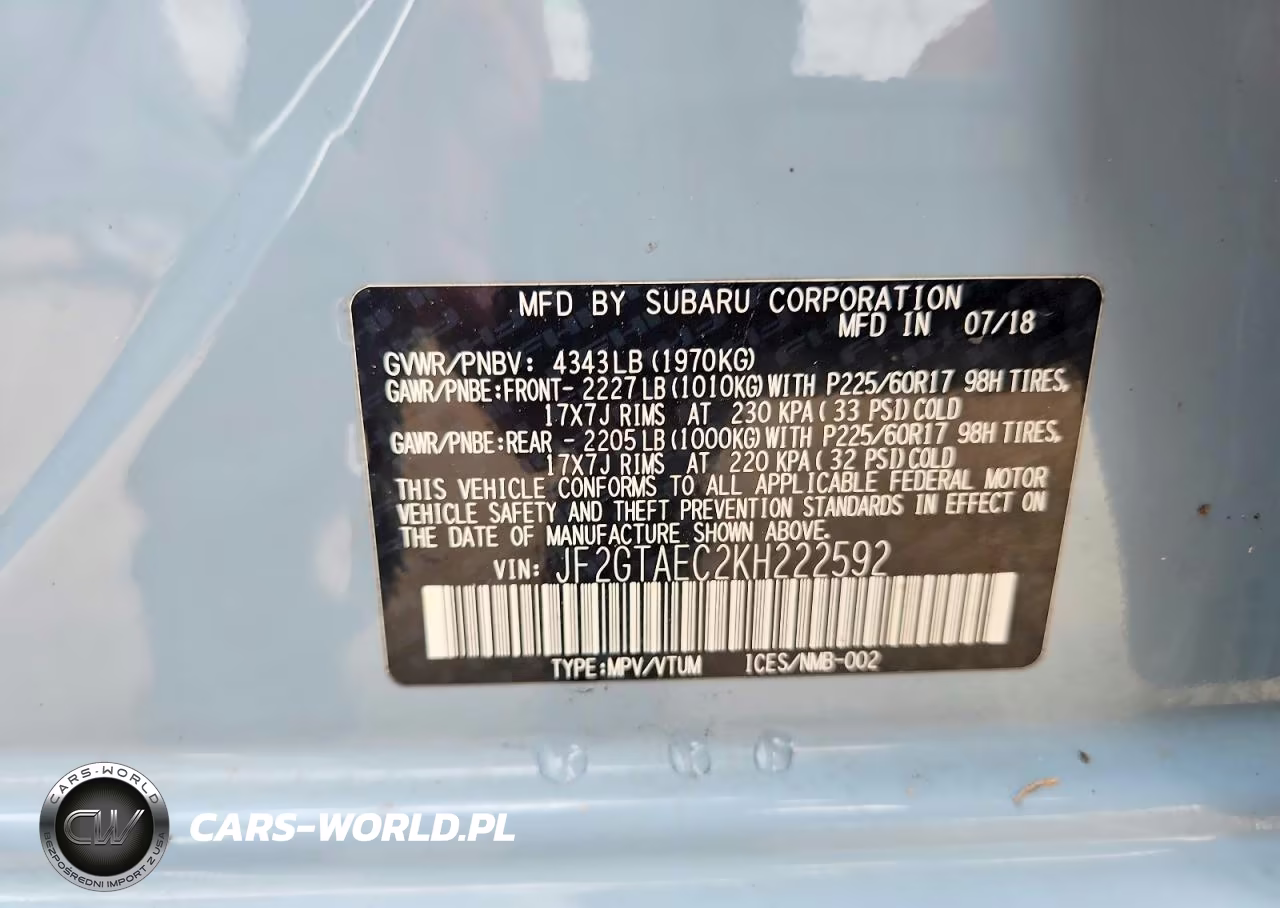 2019 Subaru Crosstrek Premium VIN:JF2GTAEC2KH222592 - 12