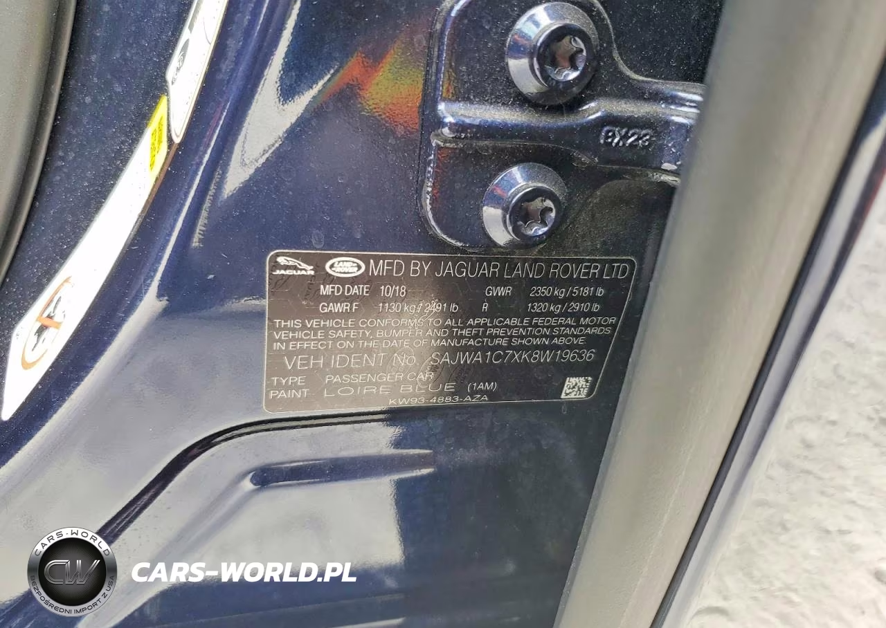 2019 Jaguar Xj R - Sport VIN:SAJWA1C7XK8W19636 - 13