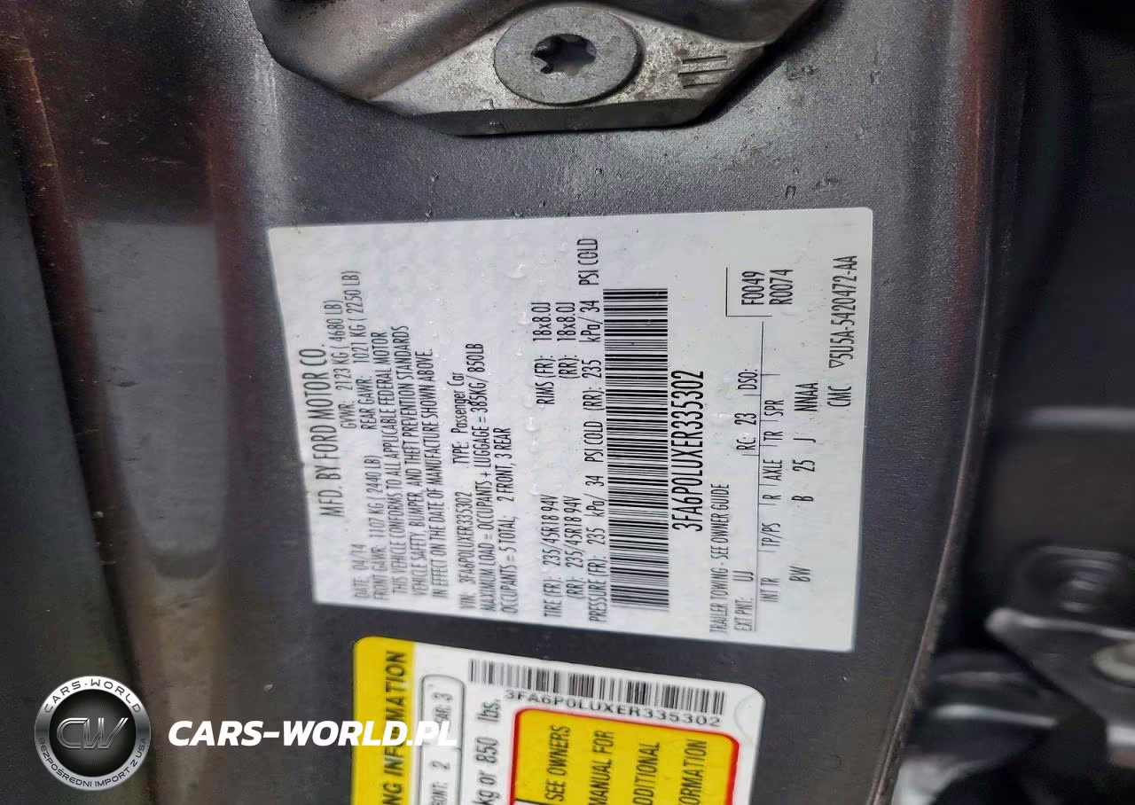 2014 Ford Fusion Se Hybrid VIN:3FA6P0LUXER335302 - 13