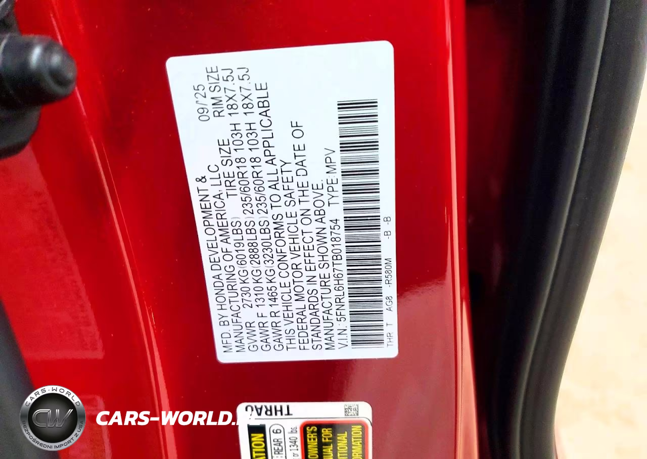 2026 Honda Odyssey Exl VIN:5FNRL6H67TB018754 - 13