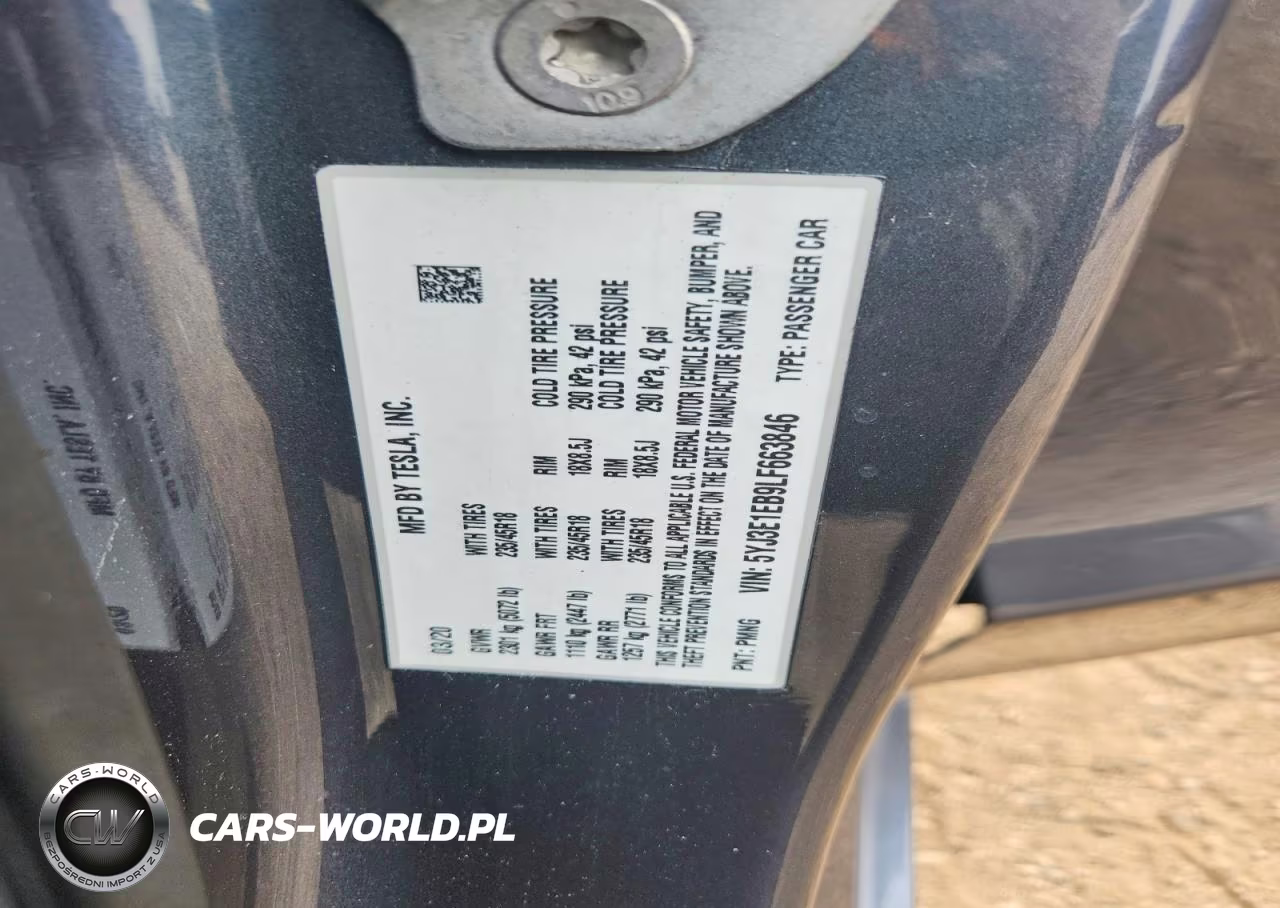 2020 Tesla Model 3 VIN:5YJ3E1EB9LF663846 - 12