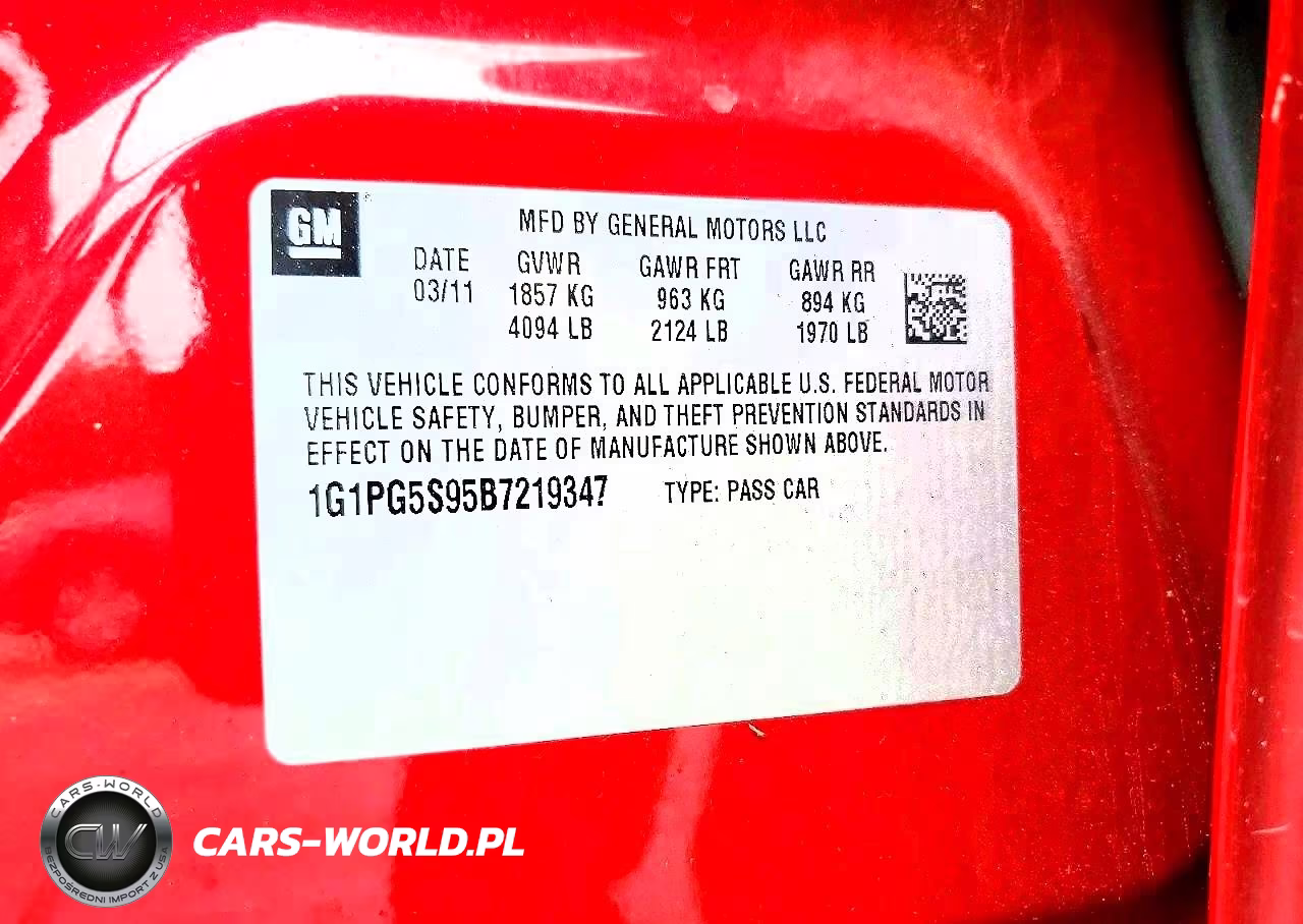2011 Chevrolet Cruze Lt VIN:1G1PG5S95B7219347 - 12