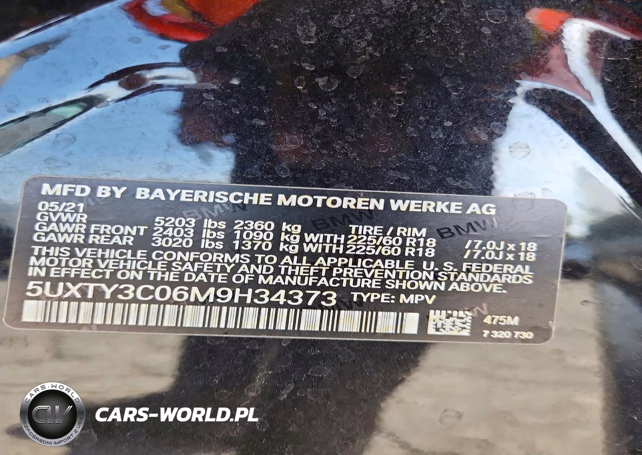 2021 BMW X3 Sdrive30I VIN:5UXTY3C06M9H34373 - 13