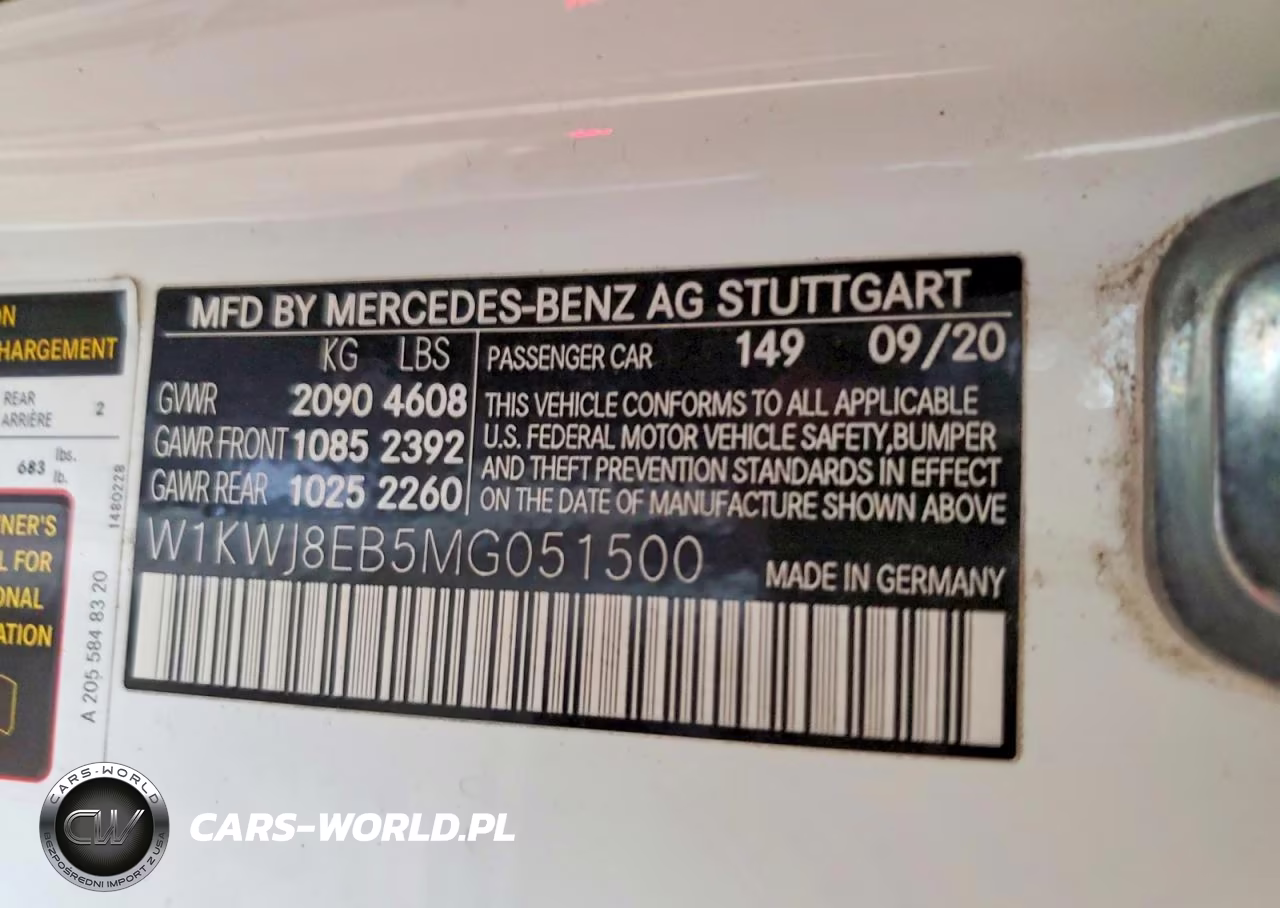 2021 Mercedes-Benz C 300 4Matic VIN:W1KWJ8EB5MG051500 - 12