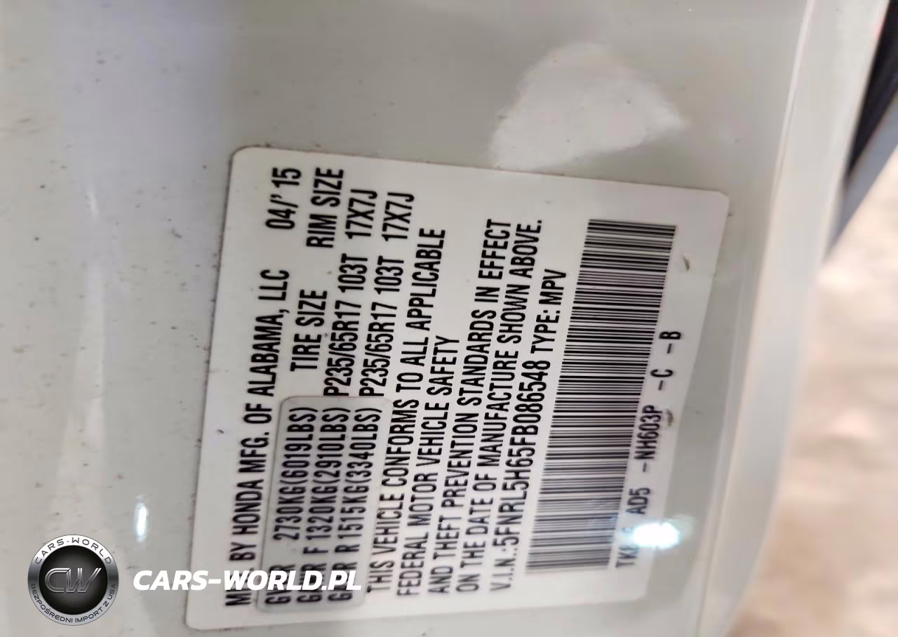 2015 Honda Odyssey Exl VIN:5FNRL5H65FB086548 - 14