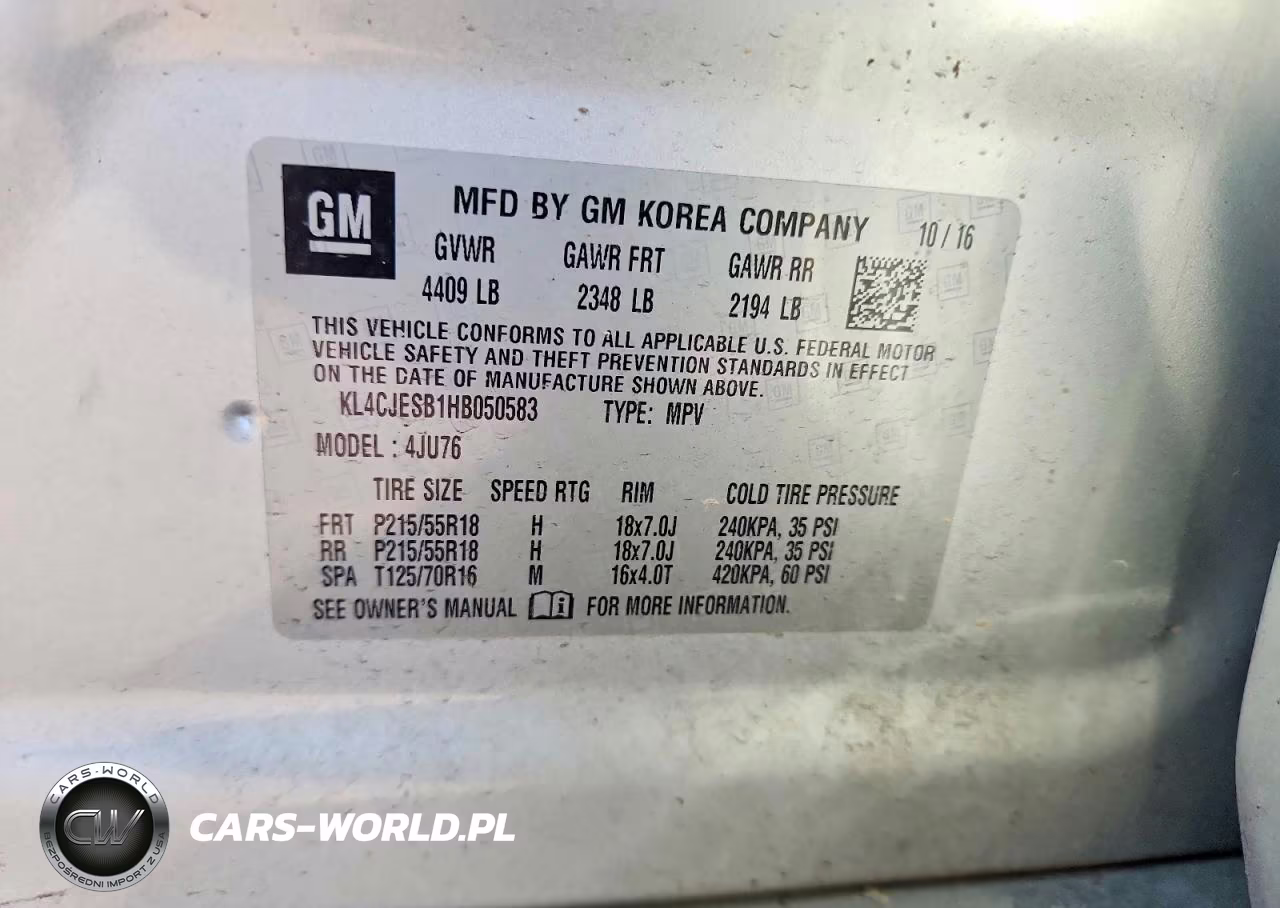 2017 Buick Encore Preferred VIN:KL4CJESB1HB050583 - 12