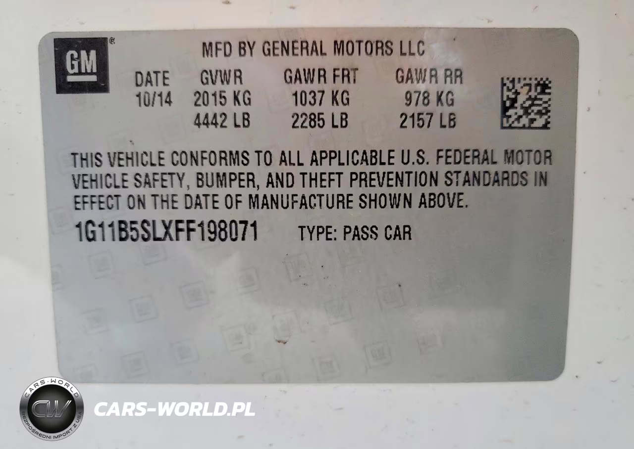 2015 Chevrolet Malibu Ls VIN:1G11B5SLXFF198071 - 12