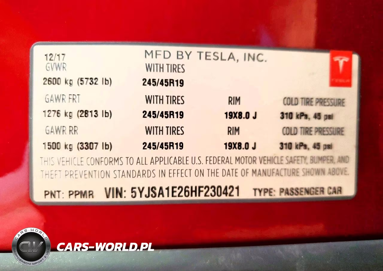 2017 Tesla Model S VIN:5YJSA1E26HF230421 - 13