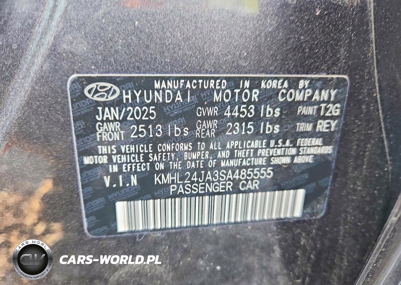 2025 Hyundai Sonata Se VIN:KMHL24JA3SA485555 - 12