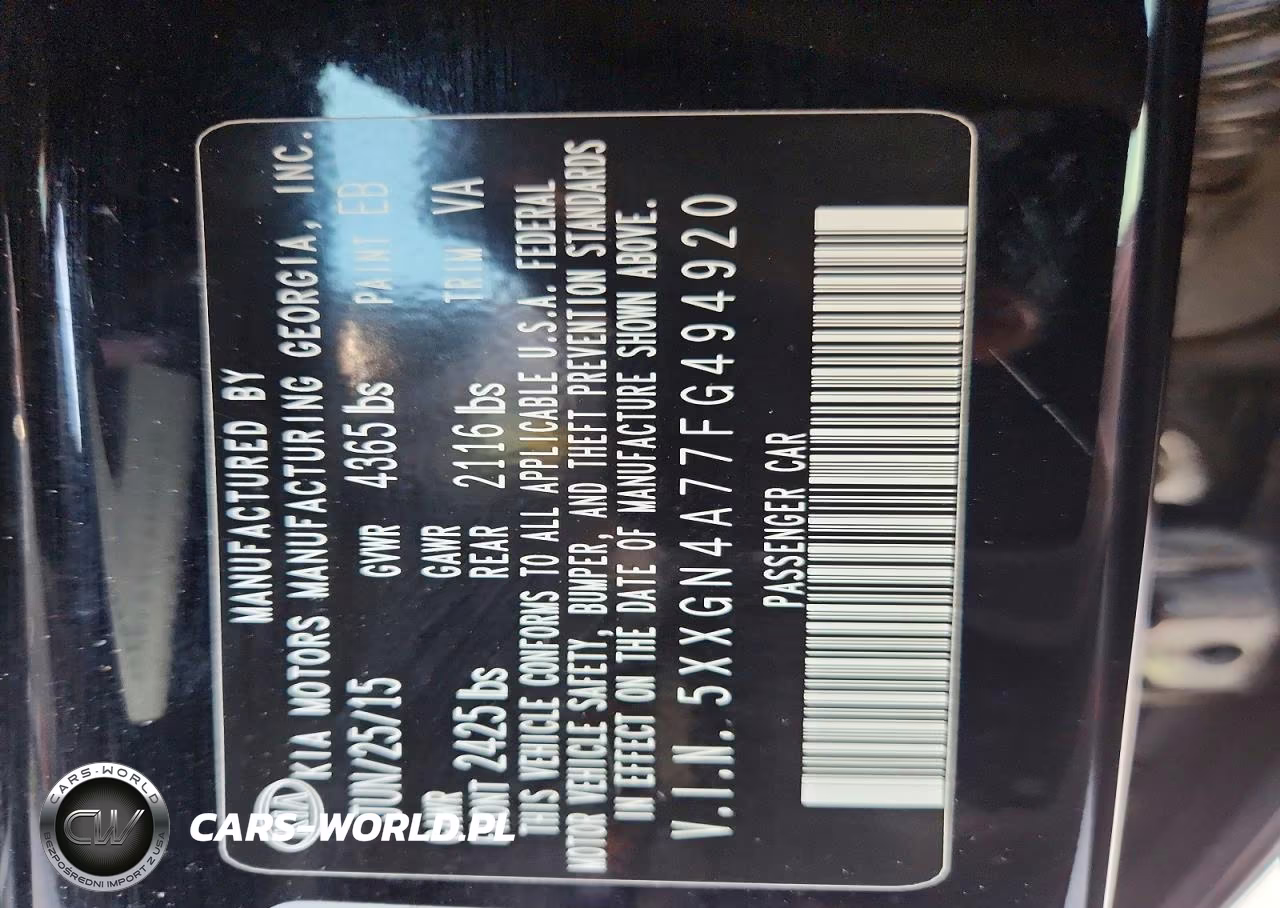 2015 Kia Optima Ex VIN:5XXGN4A77FG494920 - 13