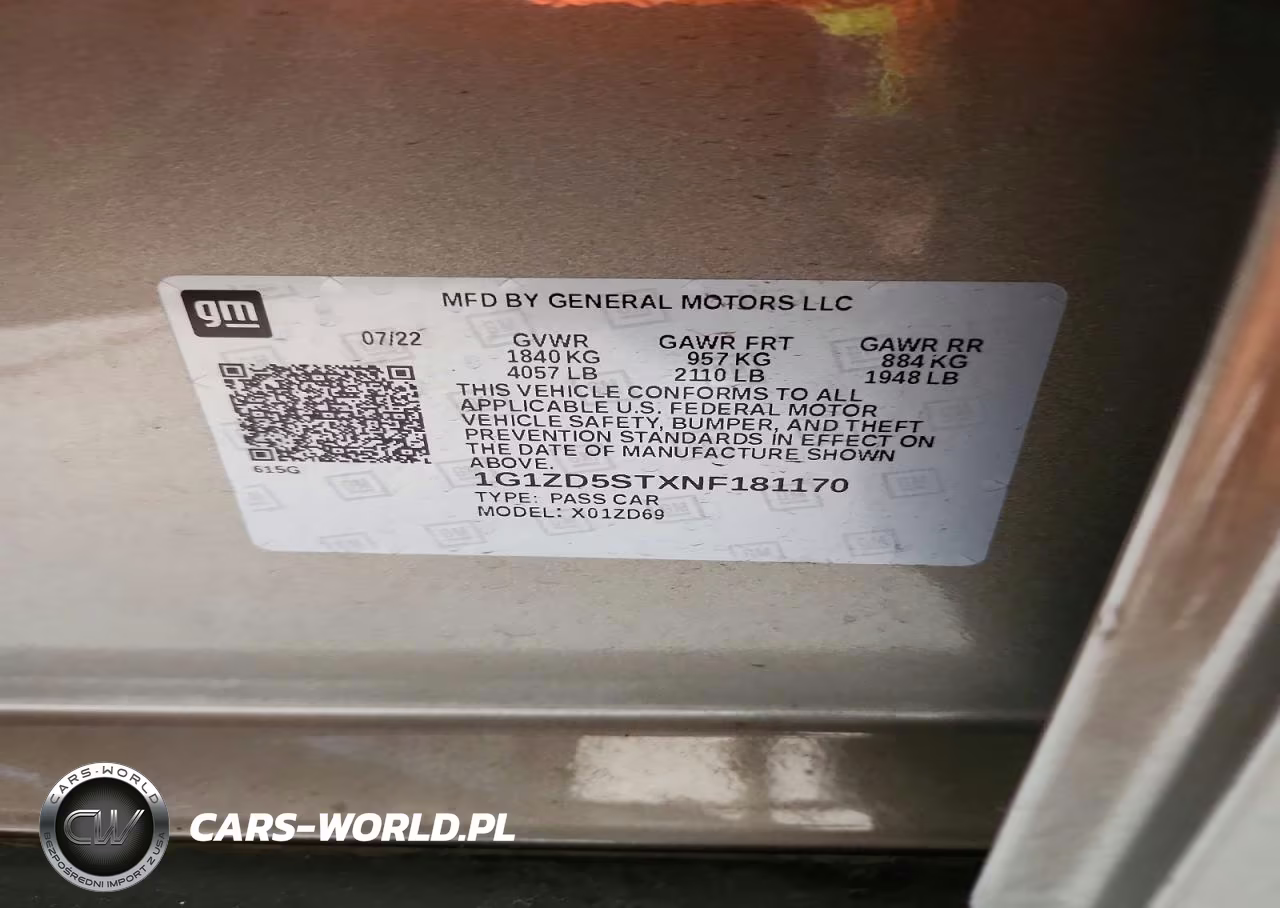 2022 Chevrolet Malibu Lt VIN:1G1ZD5STXNF181170 - 13