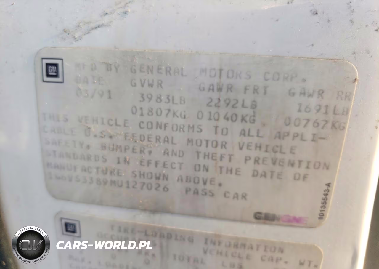 1991 Cadillac Allante VIN:1G6VS3389MU127026 - 12