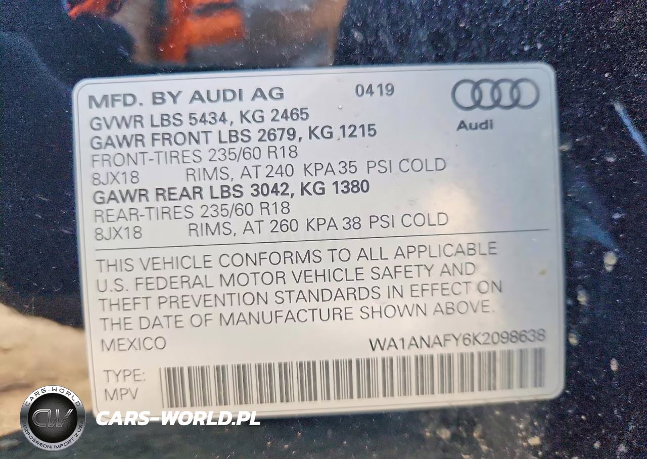 2019 Audi Q5 Premium VIN:WA1ANAFY6K2098638 - 13
