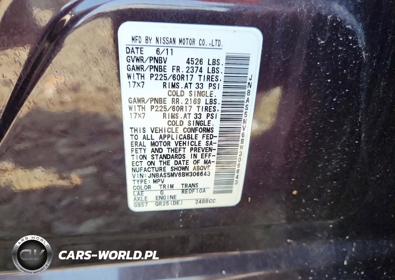 2011 Nissan Rogue S VIN:JN8AS5MV6BW306643 - 13