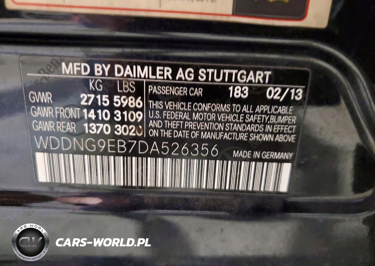2013 Mercedes-Benz S 550 4Matic VIN:WDDNG9EB7DA526356 - 12