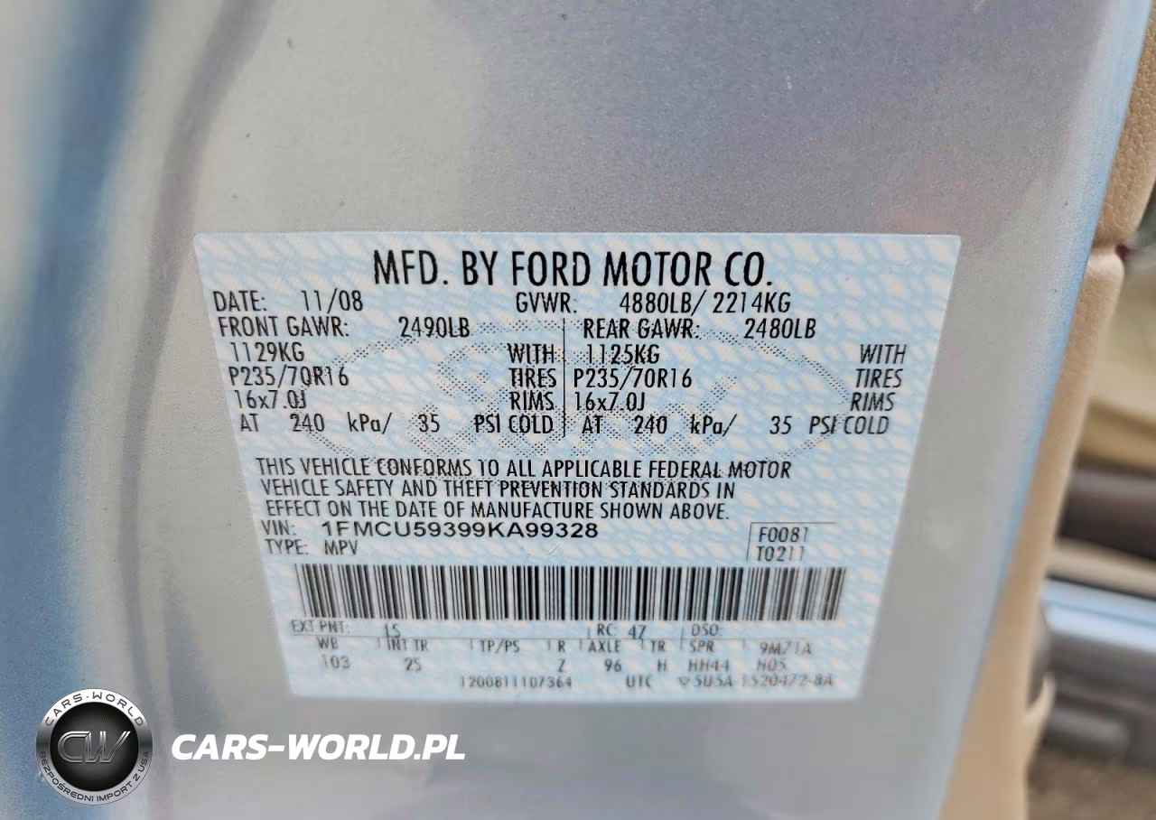 2009 Ford Escape Hybrid VIN:1FMCU59399KA99328 - 13