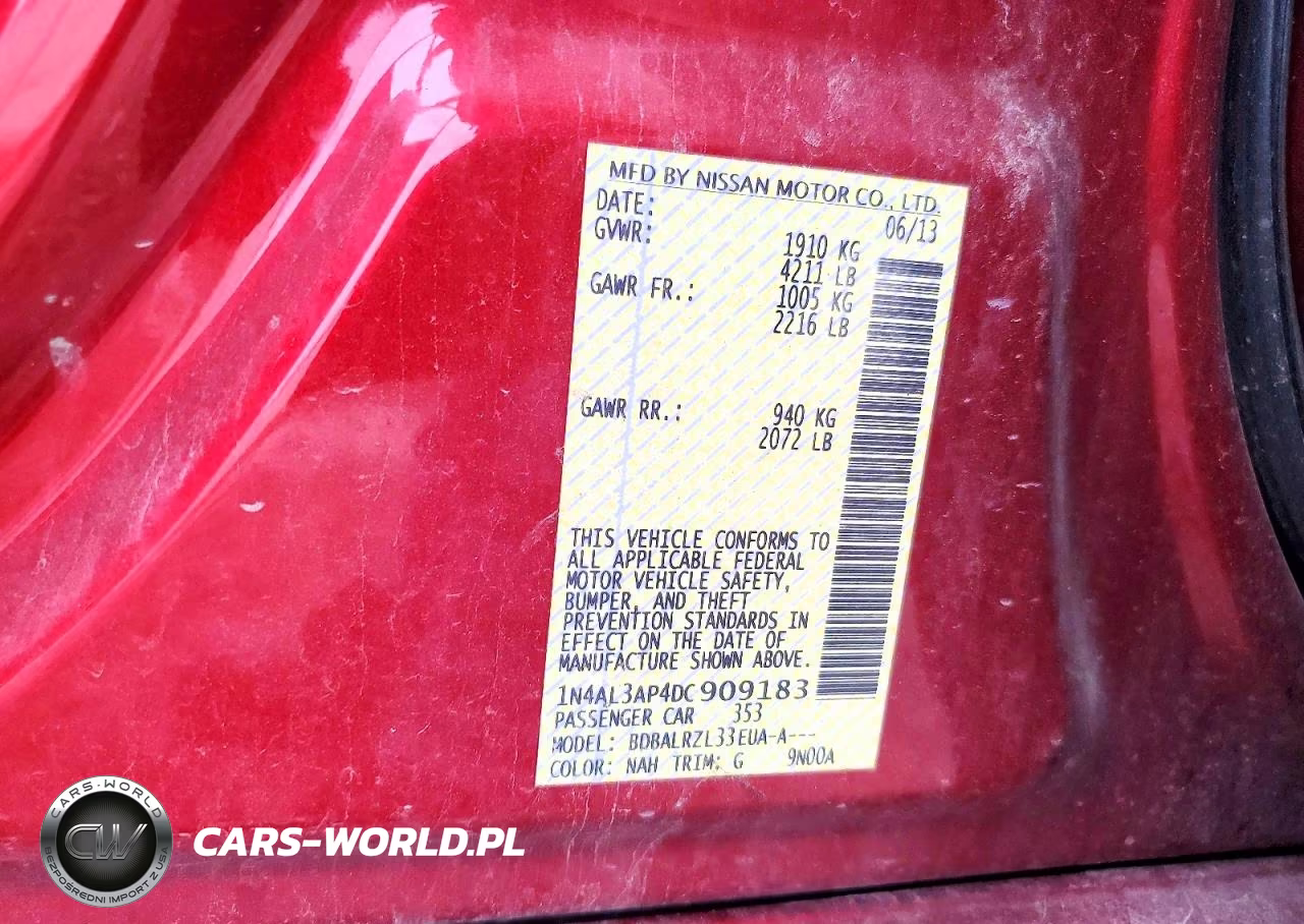 2013 Nissan Altima 2.5 VIN:1N4AL3AP4DC909183 - 12