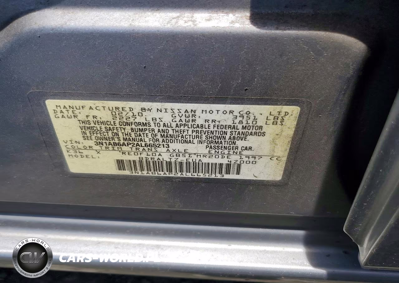 2010 Nissan Sentra 2.0 VIN:3N1AB6AP2AL665213 - 13