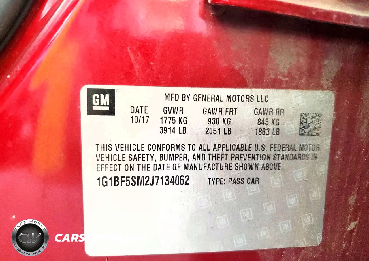 2018 Chevrolet Cruze Premier VIN:1G1BF5SM2J7134062 - 12