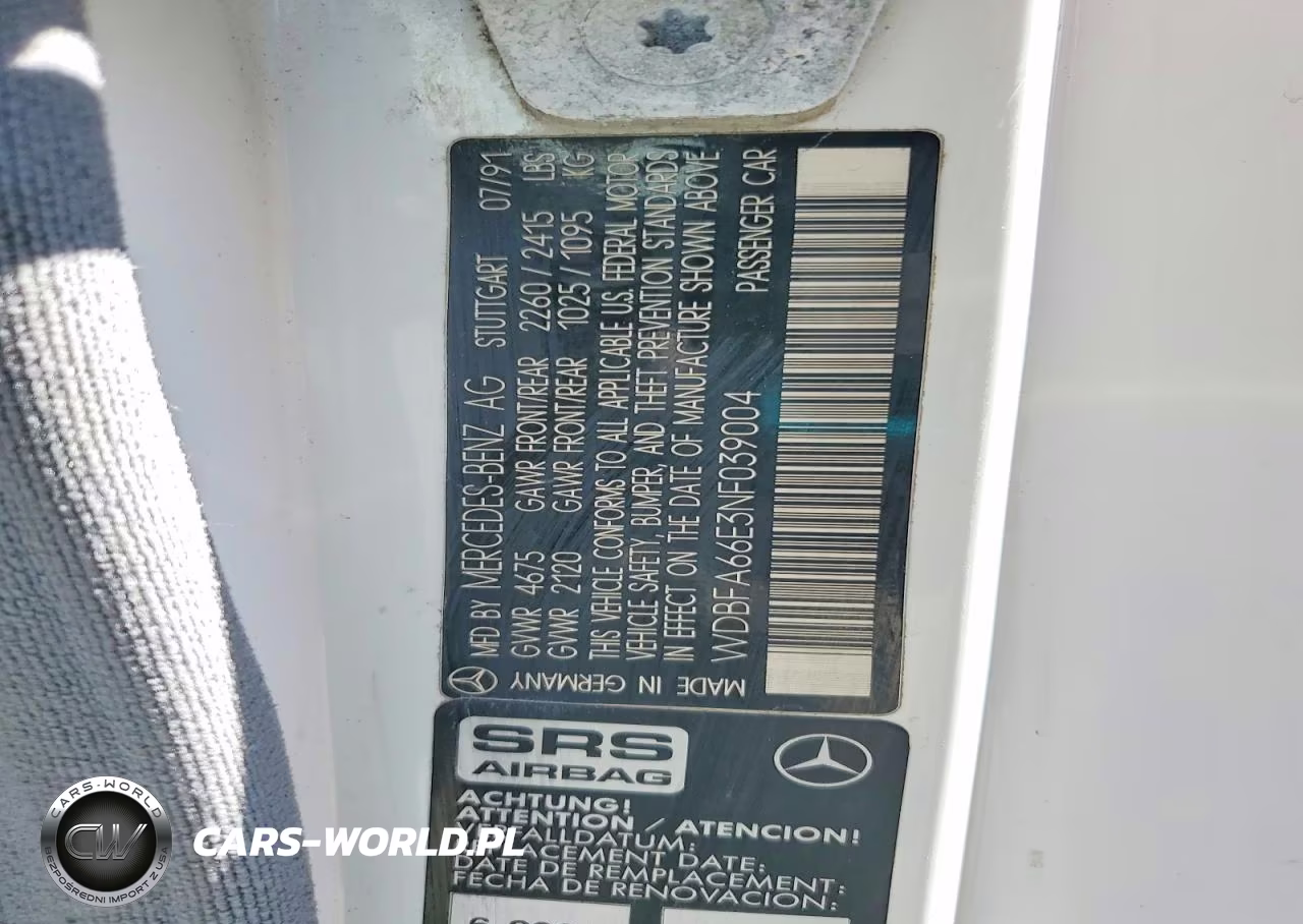 1992 Mercedes-Benz 500 Sl VIN:WDBFA66E3NF039004 - 12