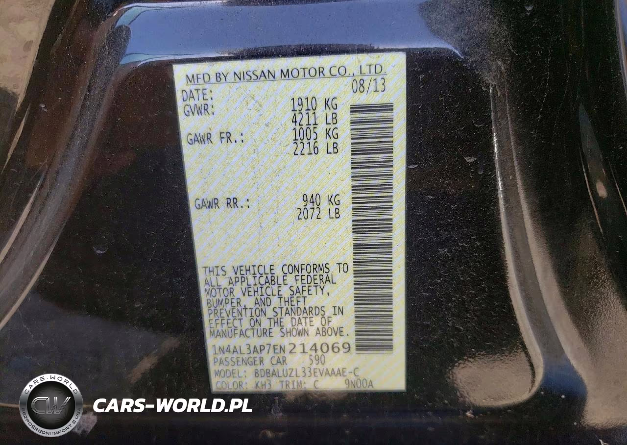 2014 Nissan Altima 2.5 VIN:1N4AL3AP7EN214069 - 12