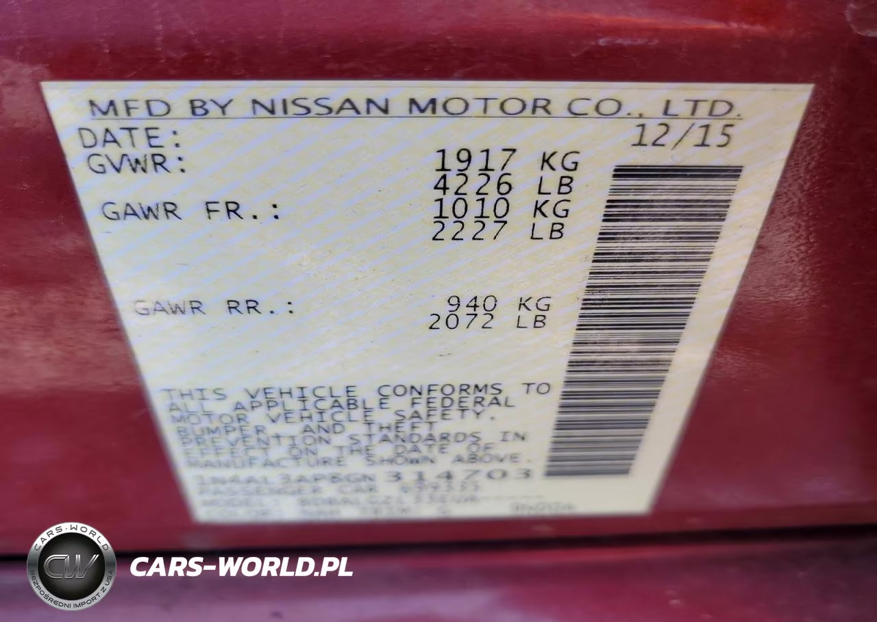 2016 Nissan Altima 2.5 S VIN:1N4AL3AP8GN314703 - 12