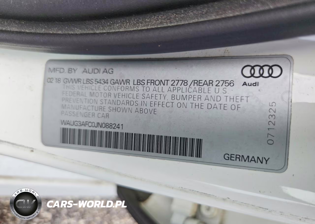 2018 Audi A6 Premium Plus VIN:WAUG3AFC0JN088241 - 13