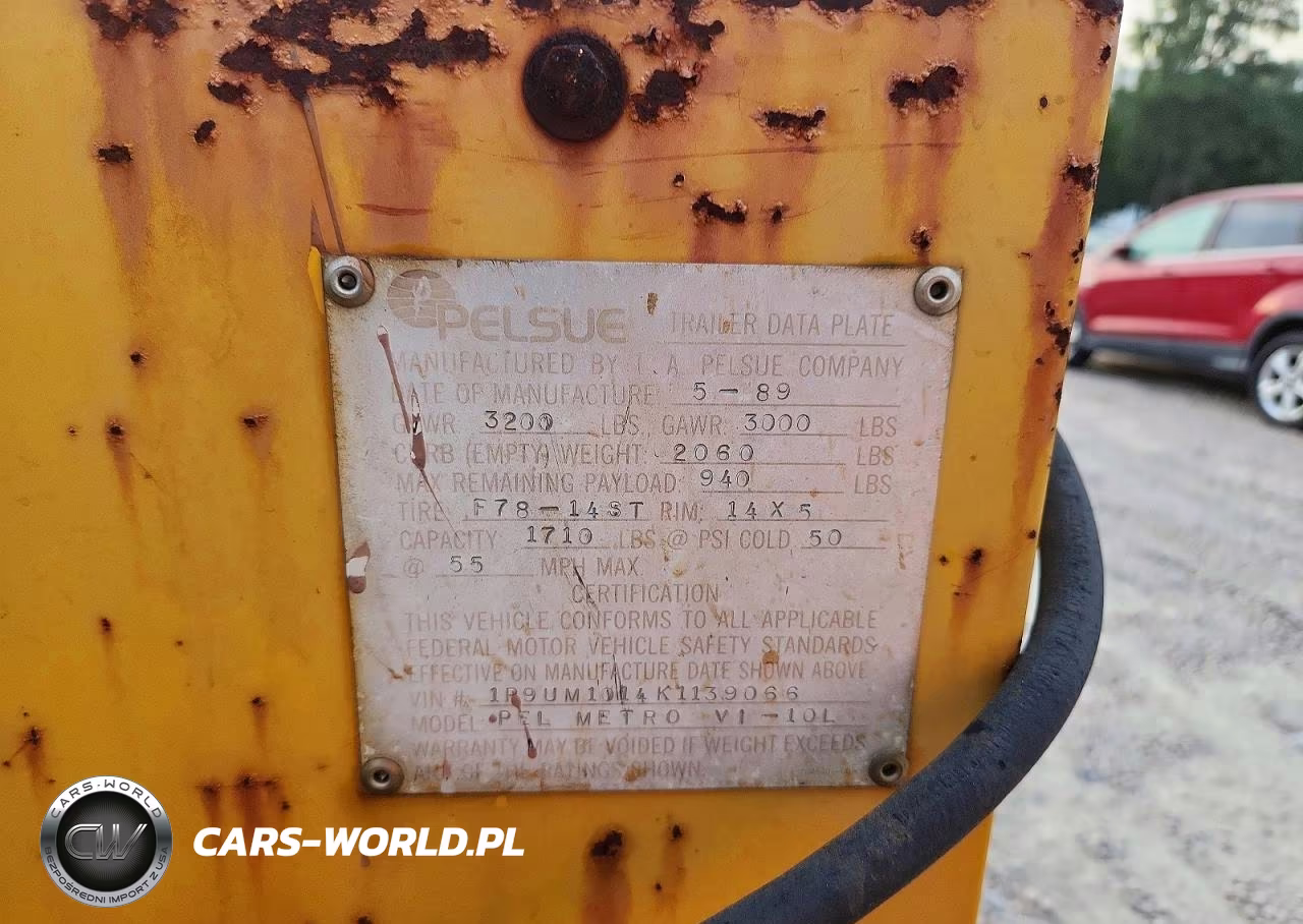 1989 Pelsue Generator VIN:1P9UM1014K1139066 - 10