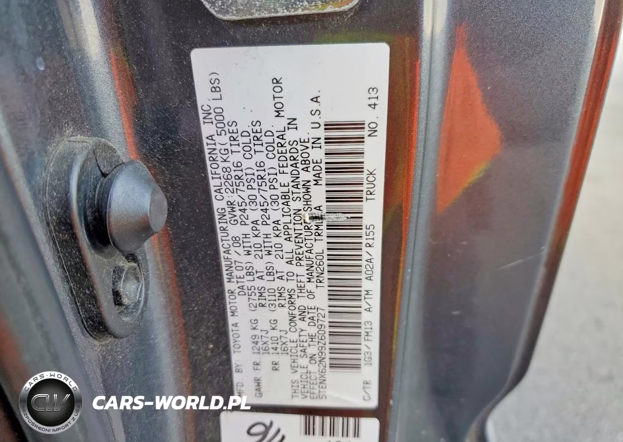 2009 Toyota Tacoma Prerunner VIN:5TENX62N99Z609727 - 12