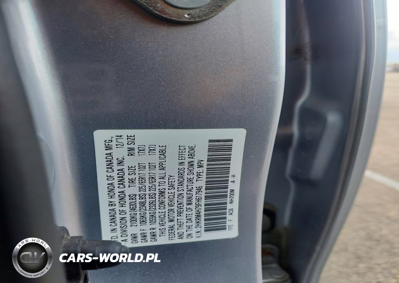 2015 Honda Cr-V Exl VIN:2HKRM4H79FH617946 - 13