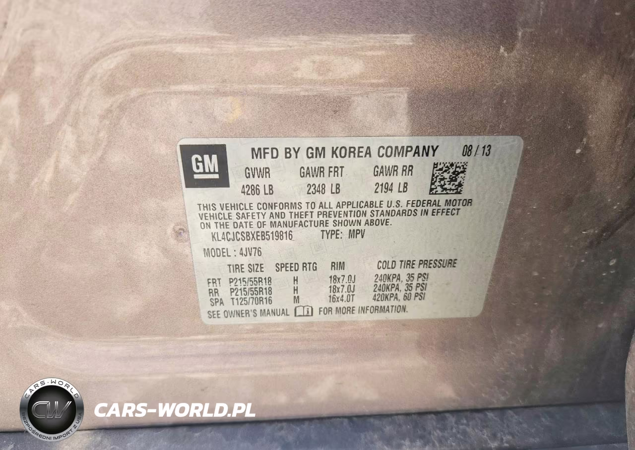 2014 Buick Encore VIN:KL4CJCSBXEB519816 - 13