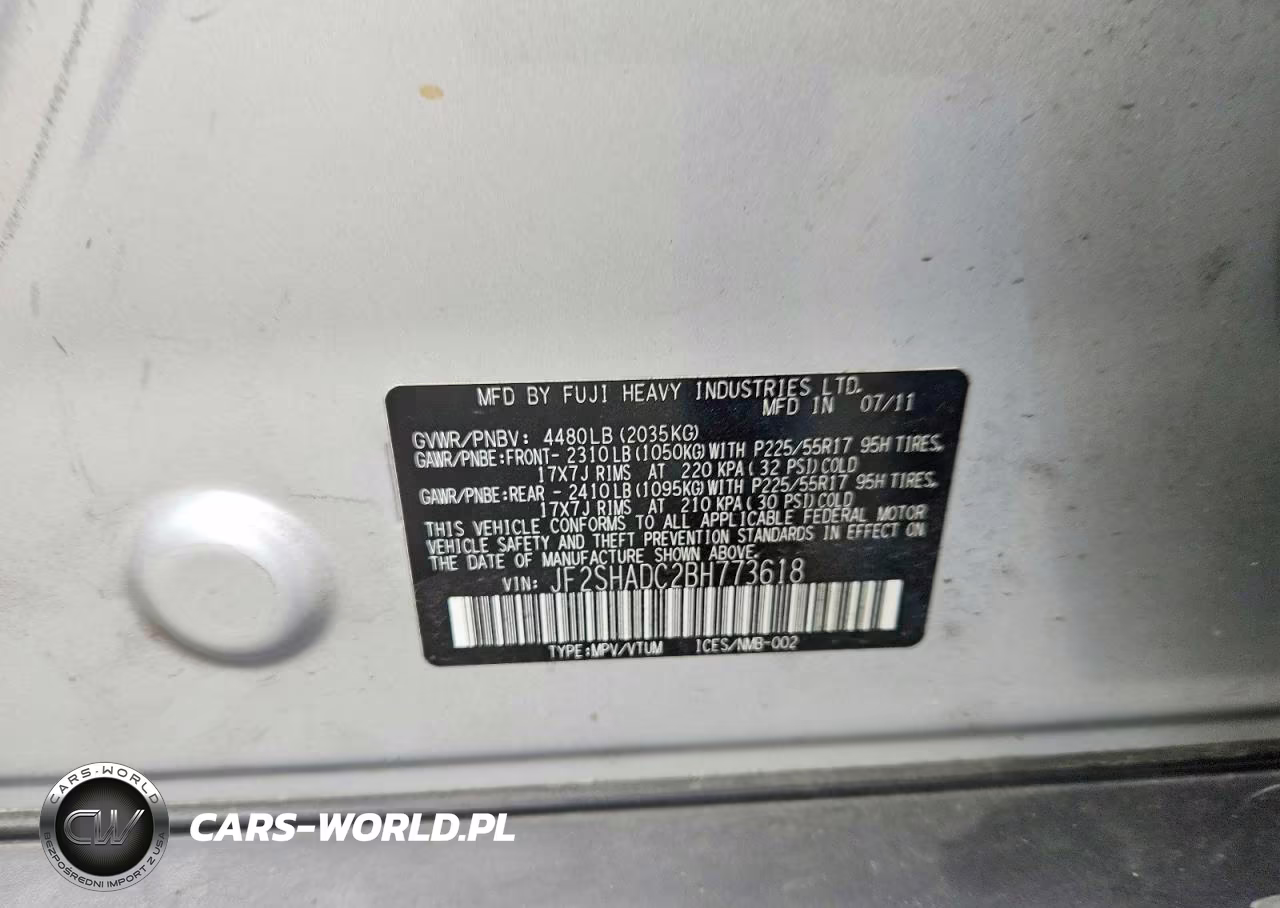 2011 Subaru Forester 2.5X Premium VIN:JF2SHADC2BH773618 - 12