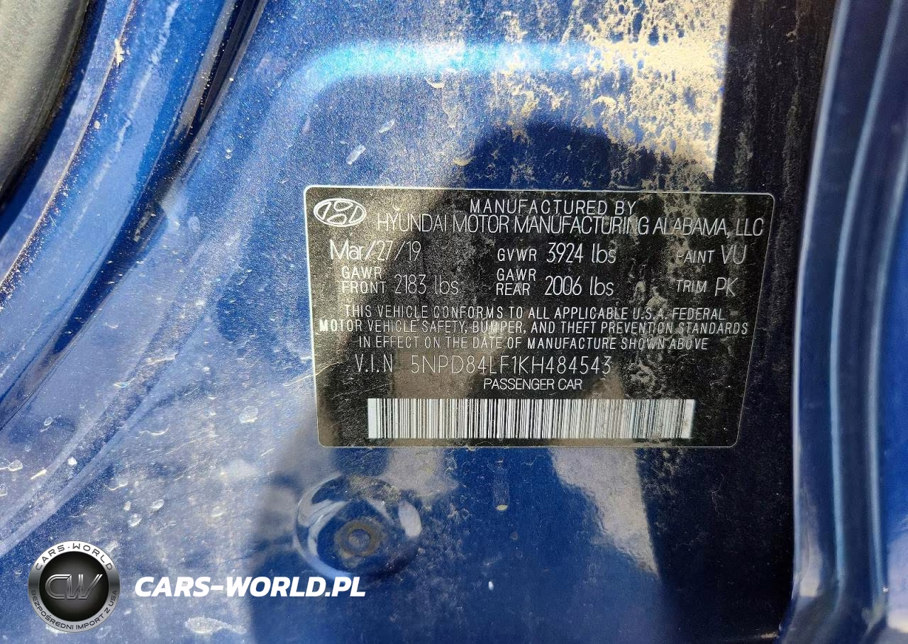 2019 Hyundai Elantra Sel VIN:5NPD84LF1KH484543 - 13