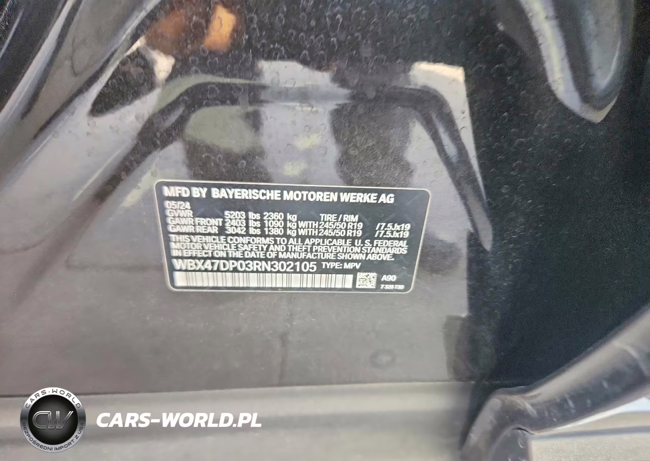 2024 BMW X3 Sdrive30I VIN:WBX47DP03RN302105 - 13