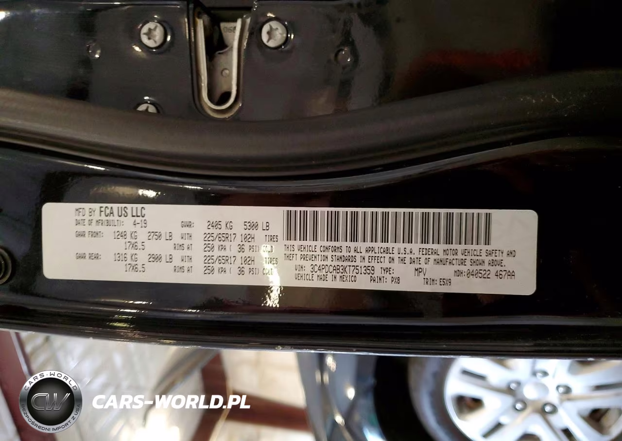 2019 Dodge Journey Se VIN:3C4PDCAB3KT751359 - 13