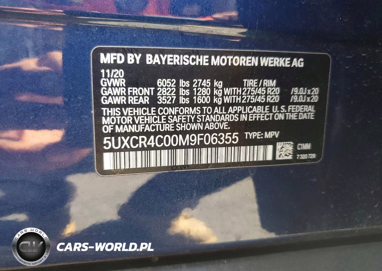 2021 BMW X5 Sdrive 40I VIN:5UXCR4C00M9F06355 - 14