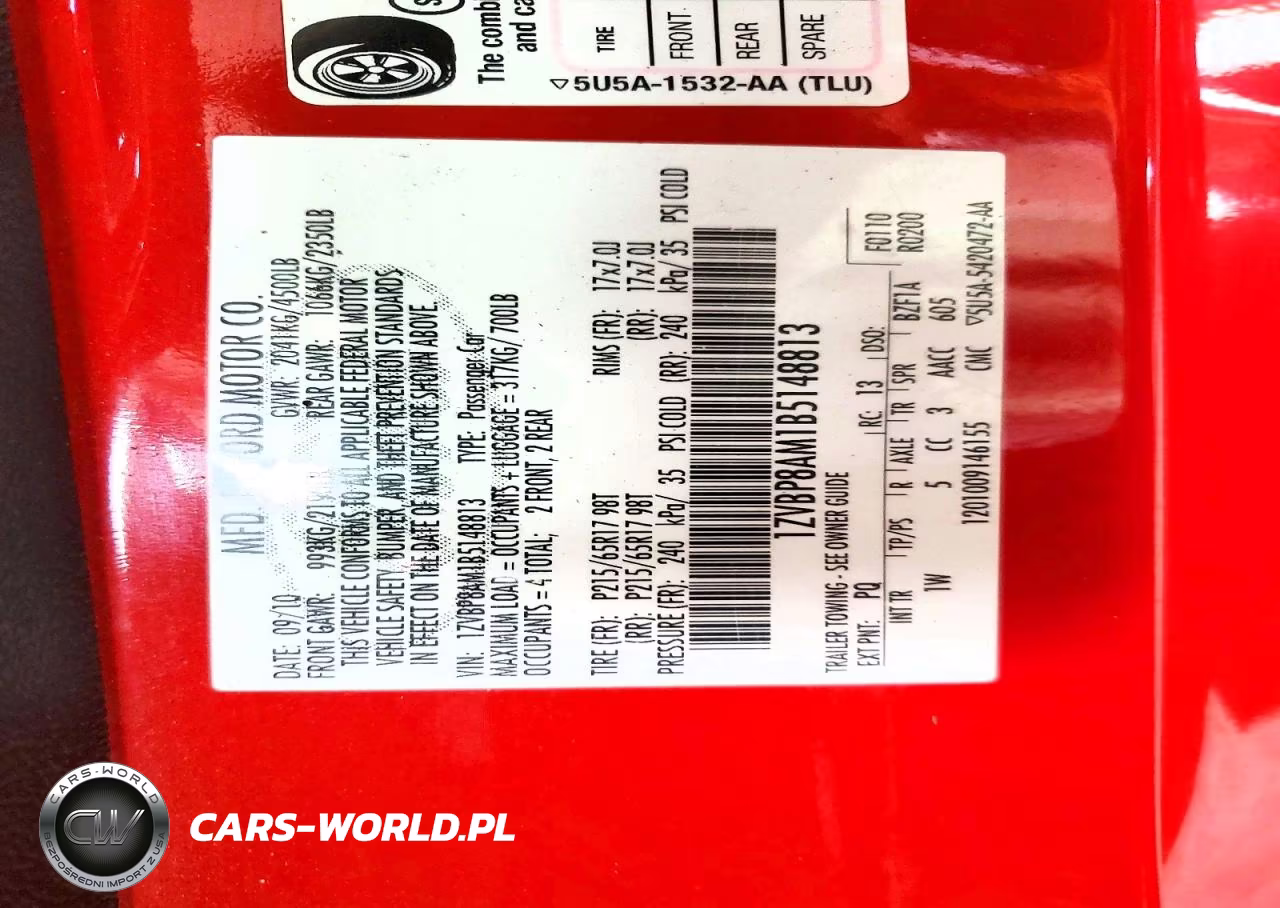 2011 Ford Mustang VIN:1ZVBP8AM1B5148813 - 13