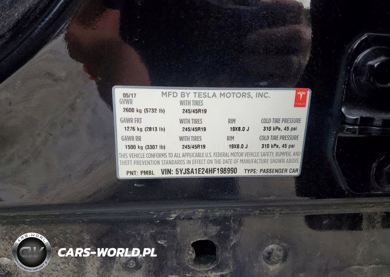2017 Tesla Model S VIN:5YJSA1E24HF198990 - 12