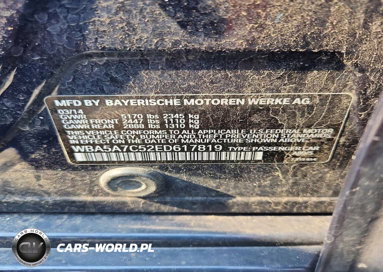 2014 BMW 528 Xi VIN:WBA5A7C52ED617819 - 12