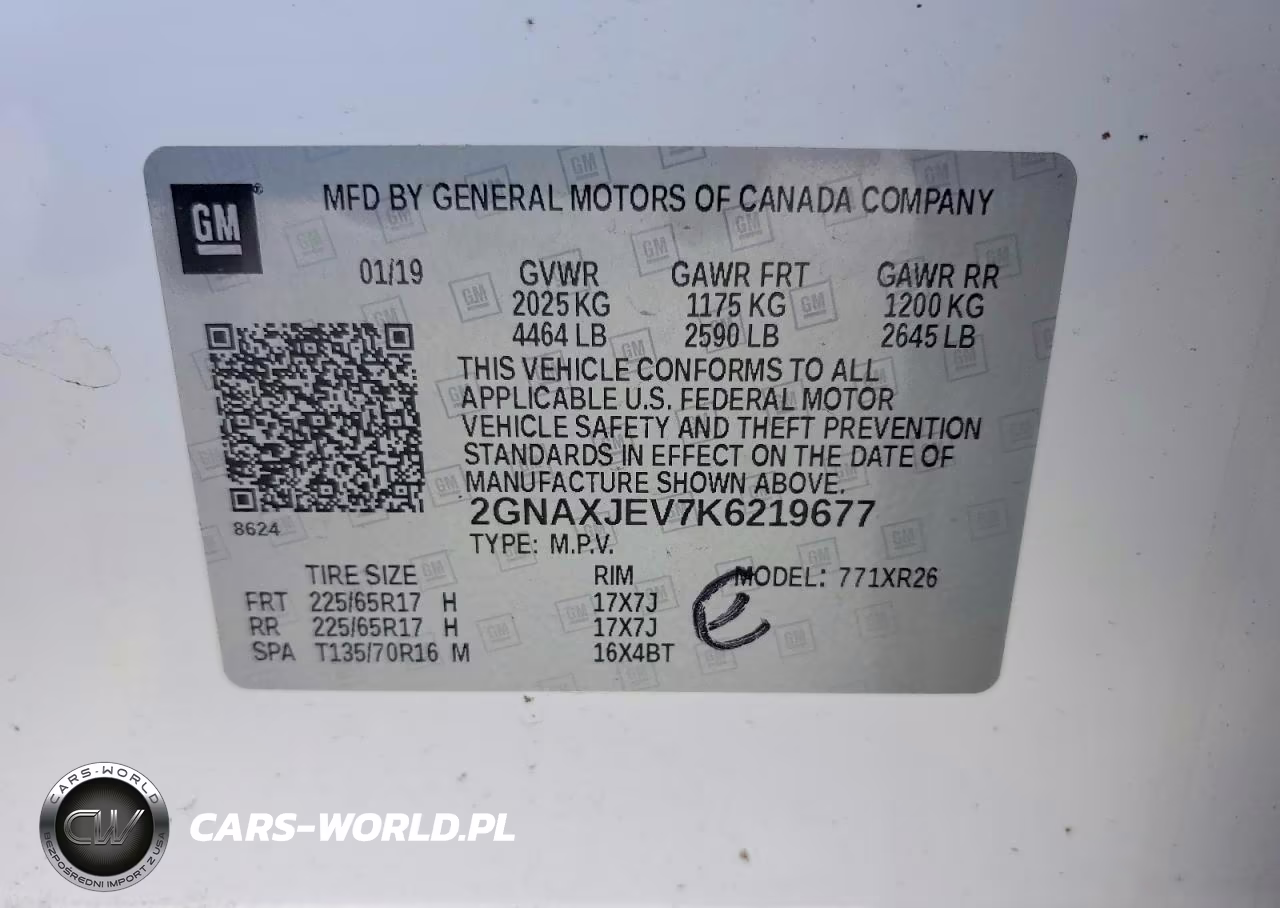 2019 Chevrolet Equinox Lt VIN:2GNAXJEV7K6219677 - 12
