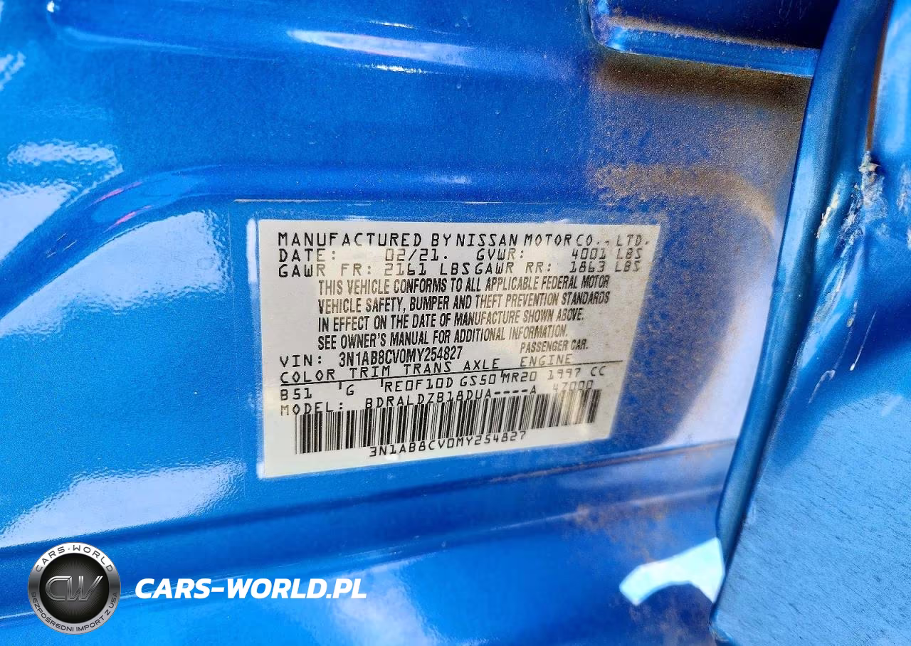 2021 Nissan Sentra Sv VIN:3N1AB8CV0MY254827 - 13